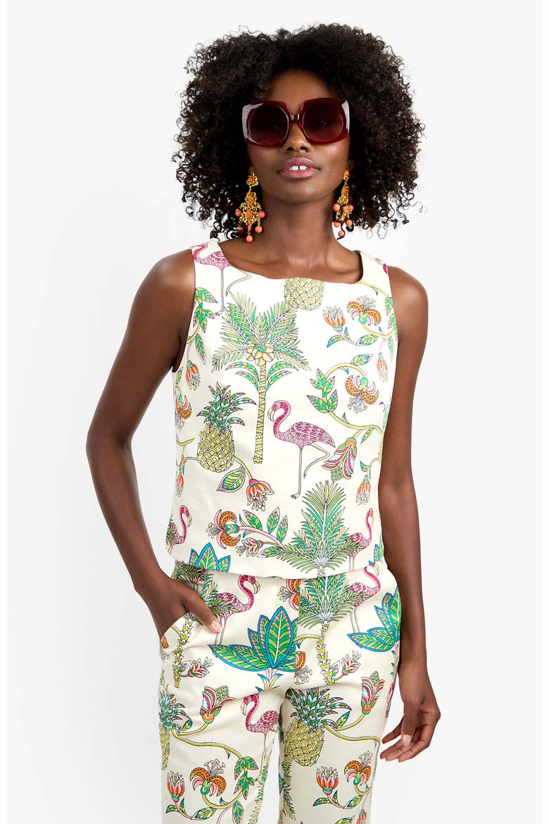 Venya Flamingo Fizz Voile Structured Woven Top, Alternate, color, Flamingo Fizz Voile