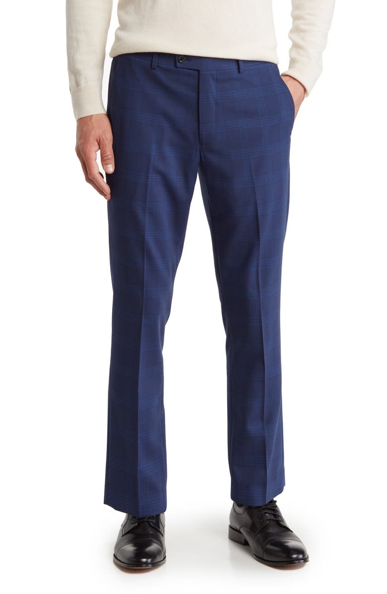 Original Penguin Navy Plaid Dress Pants, Main, color,