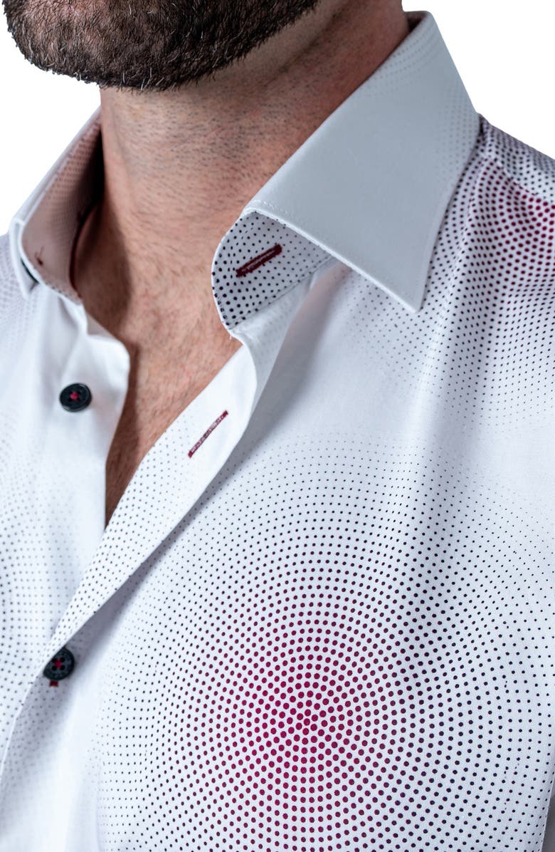 Maceoo Fibonacci Radius Regular Fit Cotton Button-Up Shirt, Alternate, color,