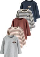 NEXT Kids' 5-Pack Assorted Long Sleeve T-Shirts