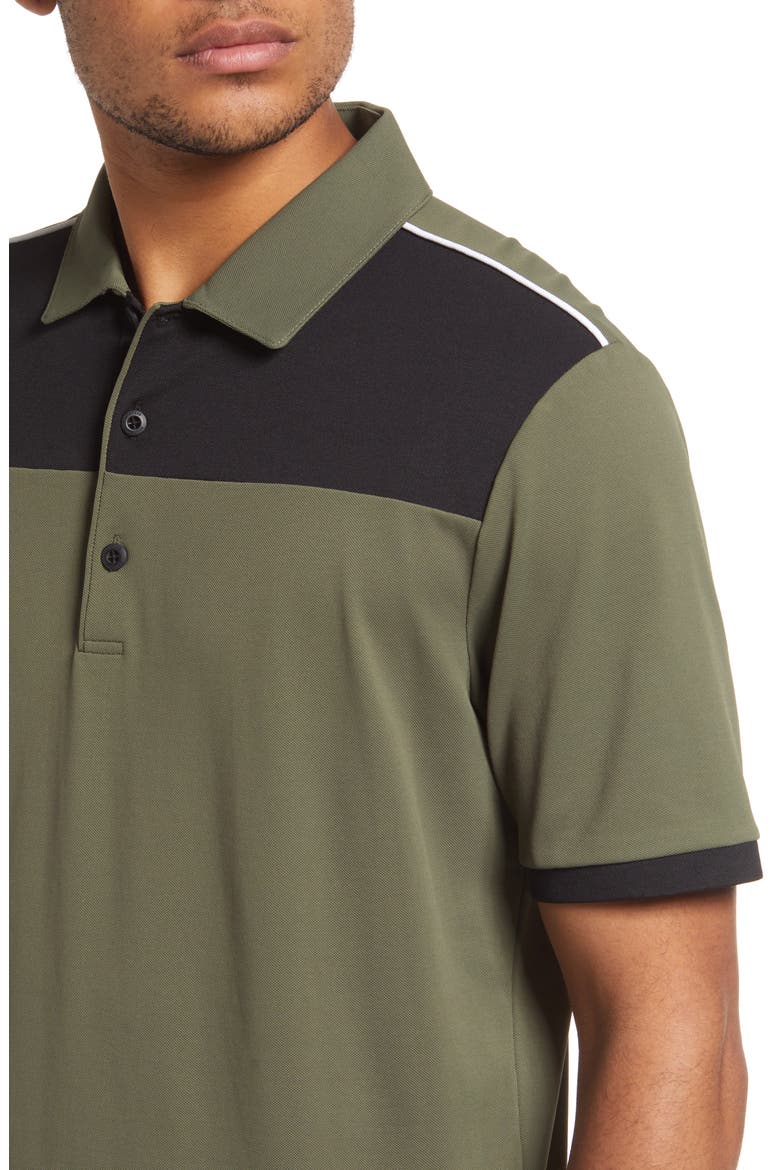 Leto Two-Tone Polo, Alternate, color, OLIVE