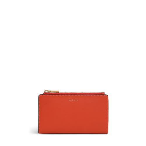 Radley Coin Street Medium Ziptop Wallet In Orange
