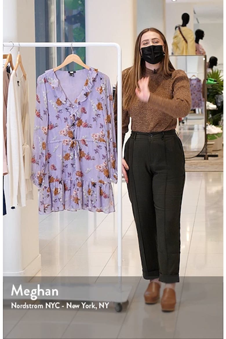 Anjelina Floral Print Long Sleeve Silk Dress video