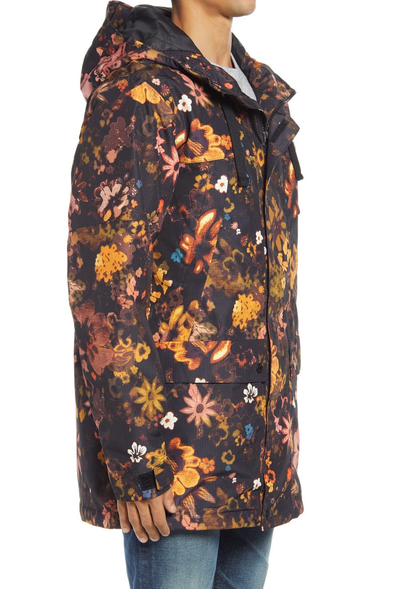 Goldmill Waterproof Parka, Alternate, color, TNF BLACK FLOWER CHILD PRINT