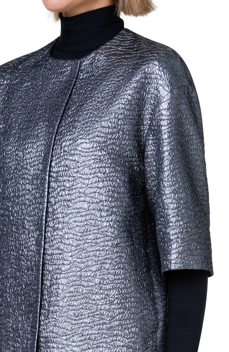 Akris punto Metallic Jacquard Jacket, Alternate, color, 