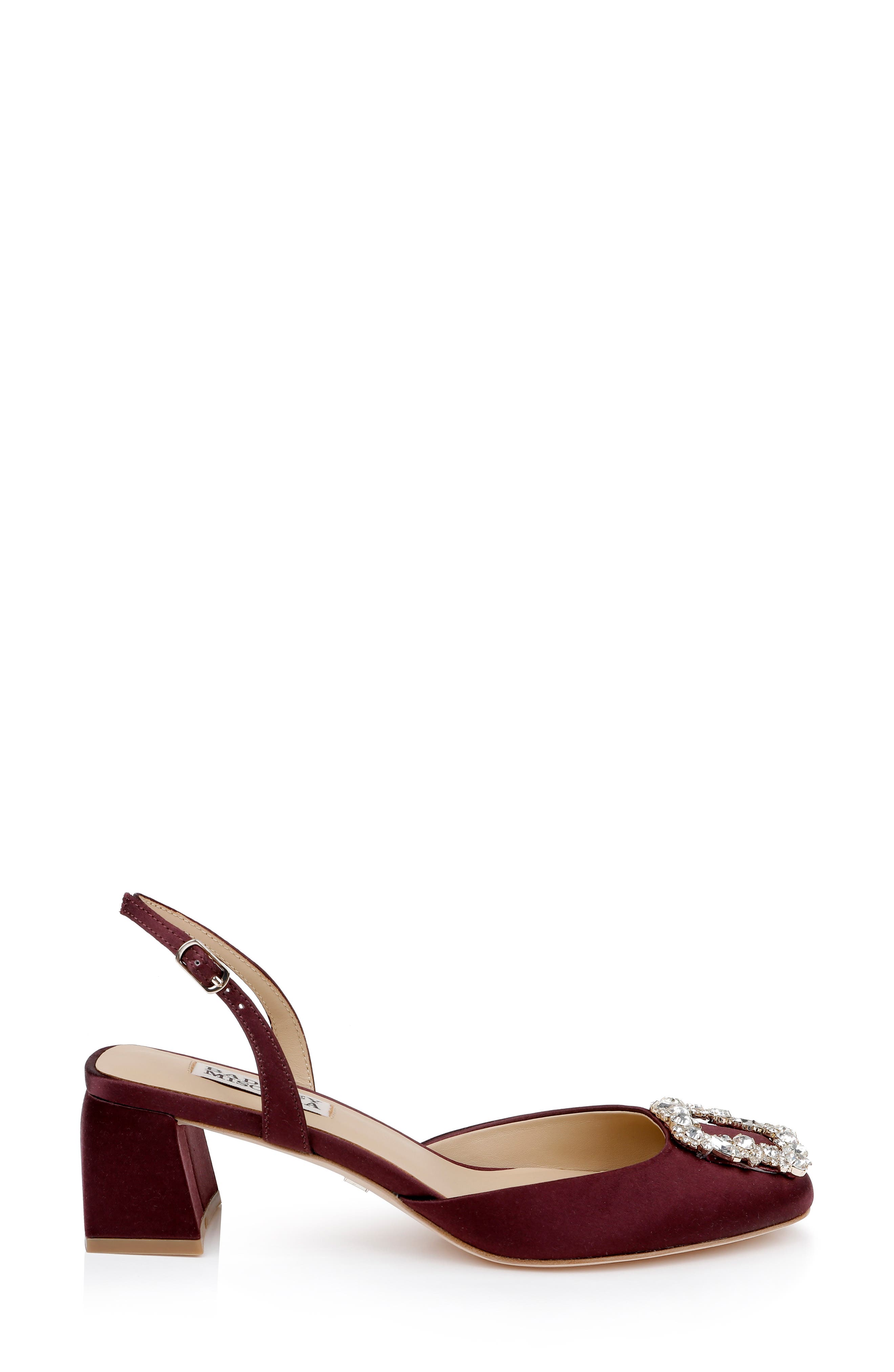 Vivia Slingback Pump, Alternate, color, WINE SATIN