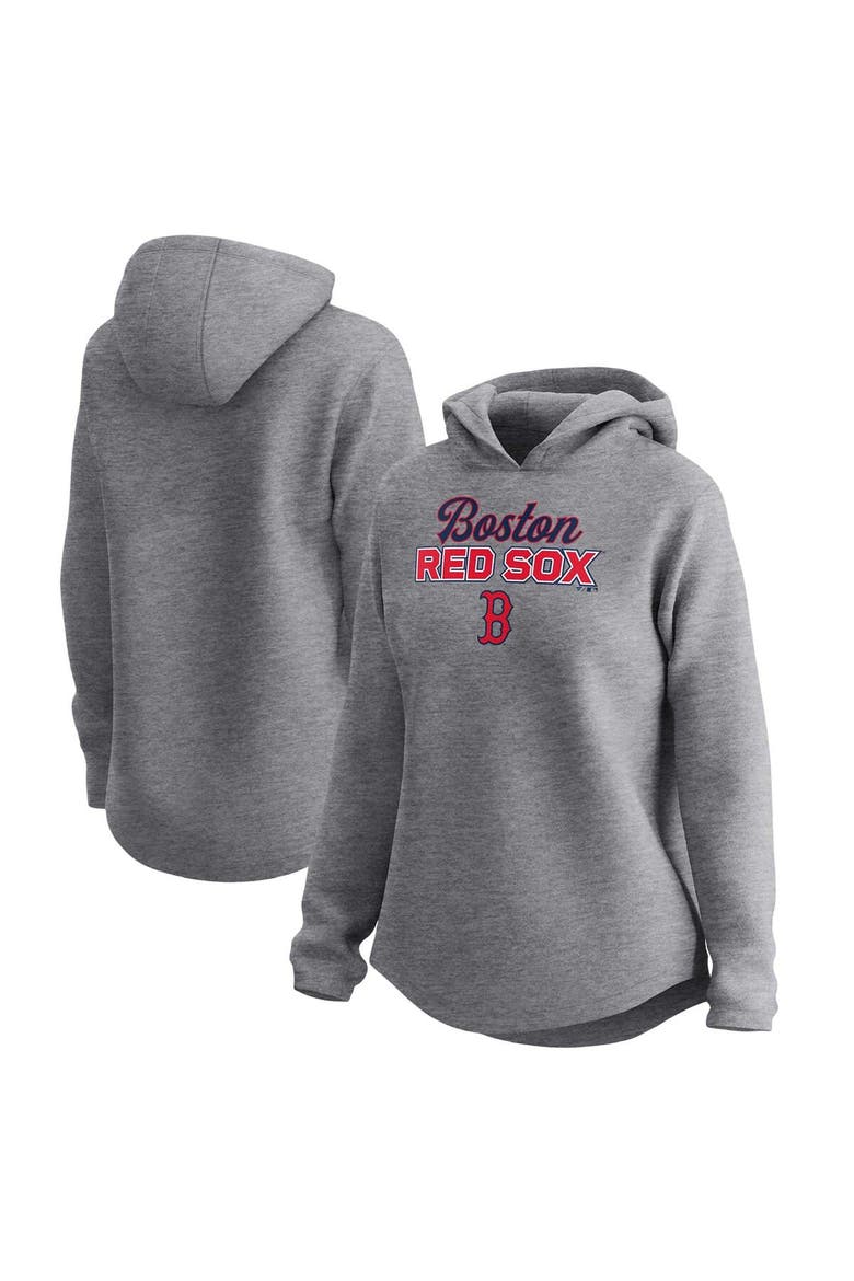 Women's Fanatics Branded Heather Gray Boston Red Sox Fleece Pullover Hoodie, Main, color, Heather Gray