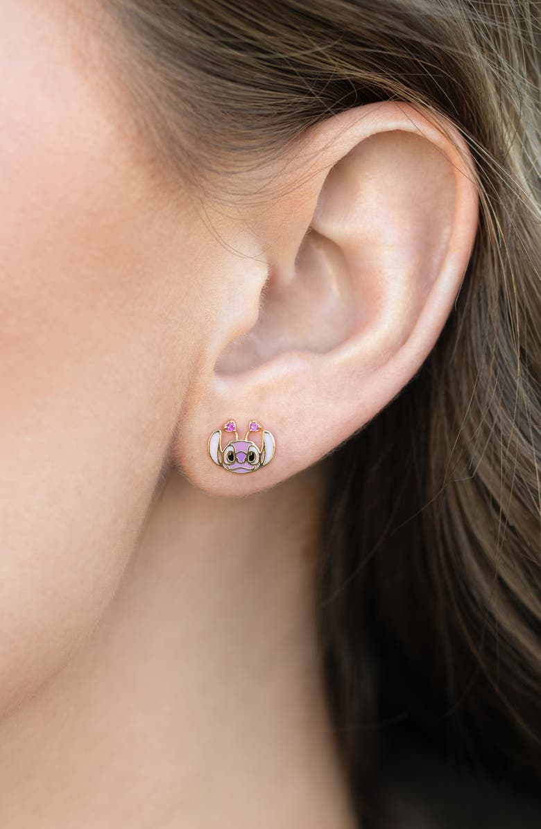 Girls Crew Disney Stitch Angel Stud Earrings Set, Alternate, color, Gold