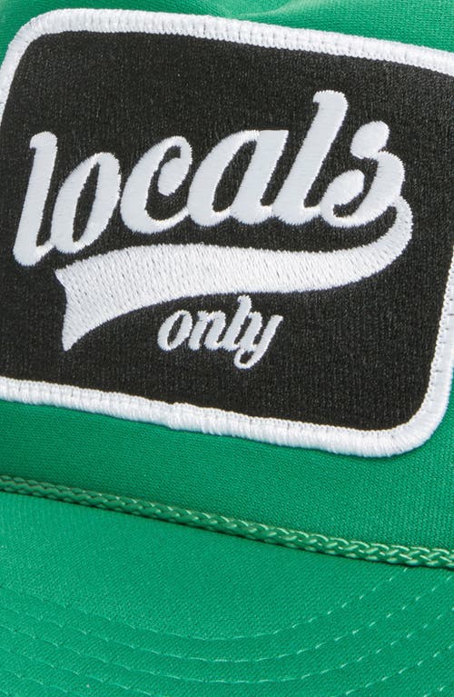 Friday Feelin ' Locals Only Patch Trucker Hat In Green