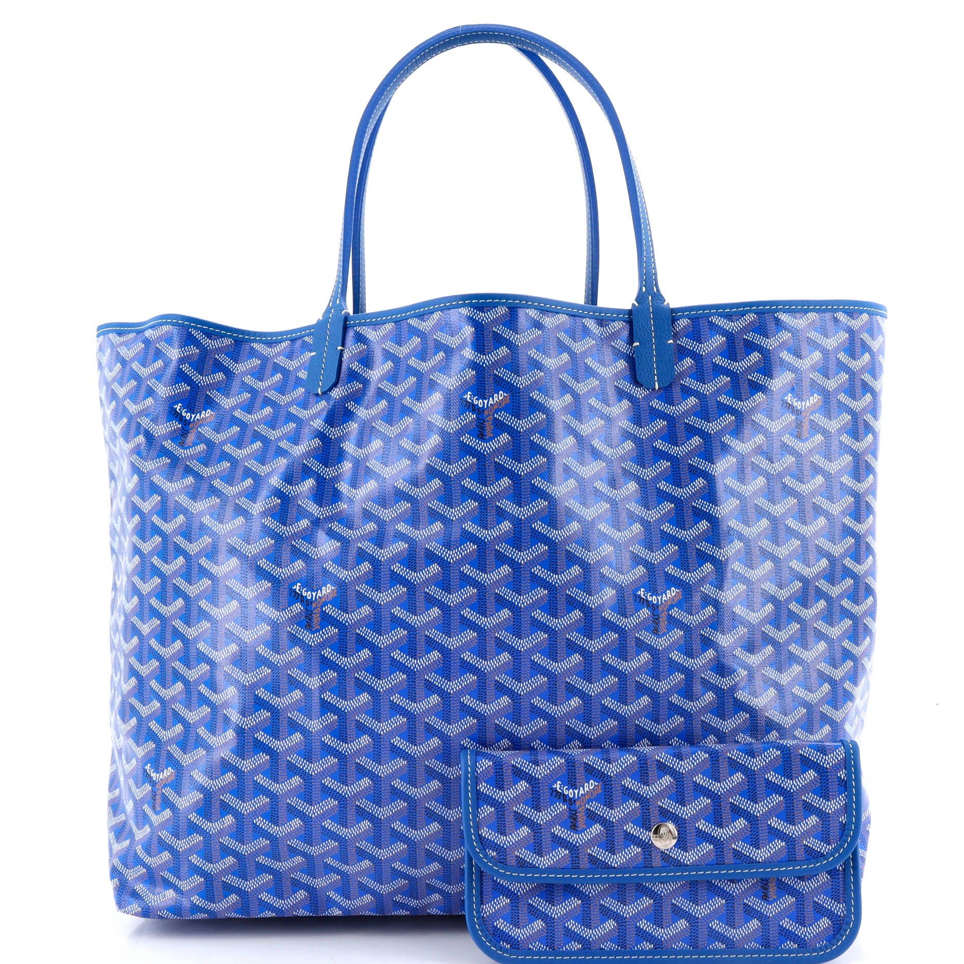 Pre-Owned Goyard Saint Louis Tote Coated Canvas PM, Alternate, color, Blue