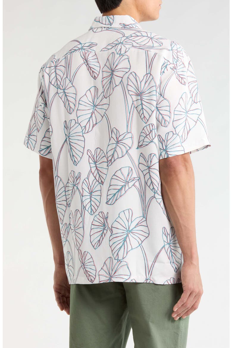 Lo'I Lines Short Sleeve Shirt, Alternate, color, OFF WHITE