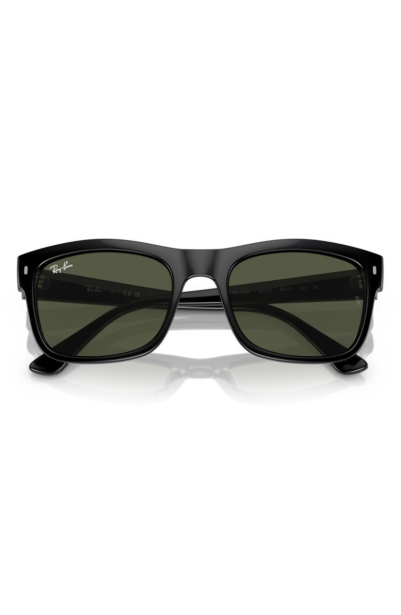 Ray-Ban 56MM SQUARE, Alternate, color, Black