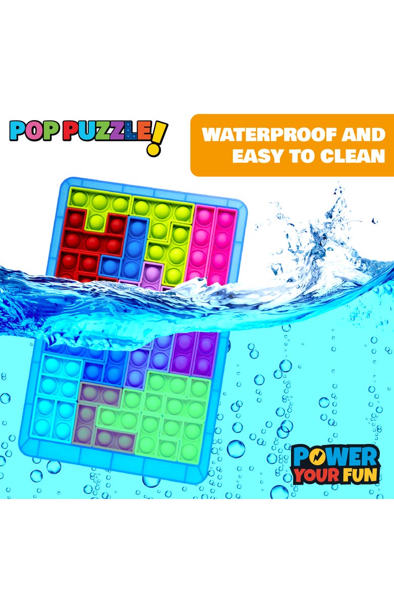Power Your Fun Pop Puzzle Popper Fidget Game - Blue, Alternate, color, Blue