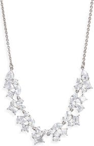 Nordstrom Cubic Zirconia Cluster Statement Necklace