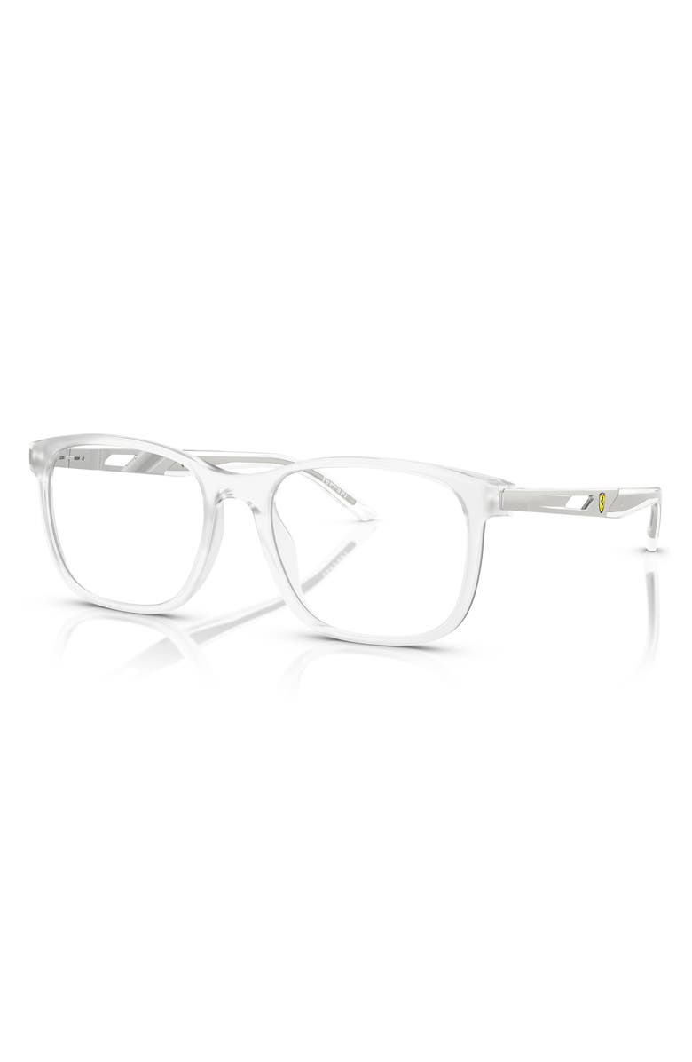 Scuderia Ferrari 55mm Pillow Optical Glasses, Alternate, color, Matte Crystal