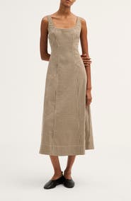 Madewell Miller Gingham Check Midi Dress