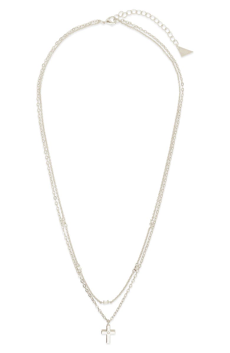 Sterling Forever Magdolina Layered Necklace, Main, color, 