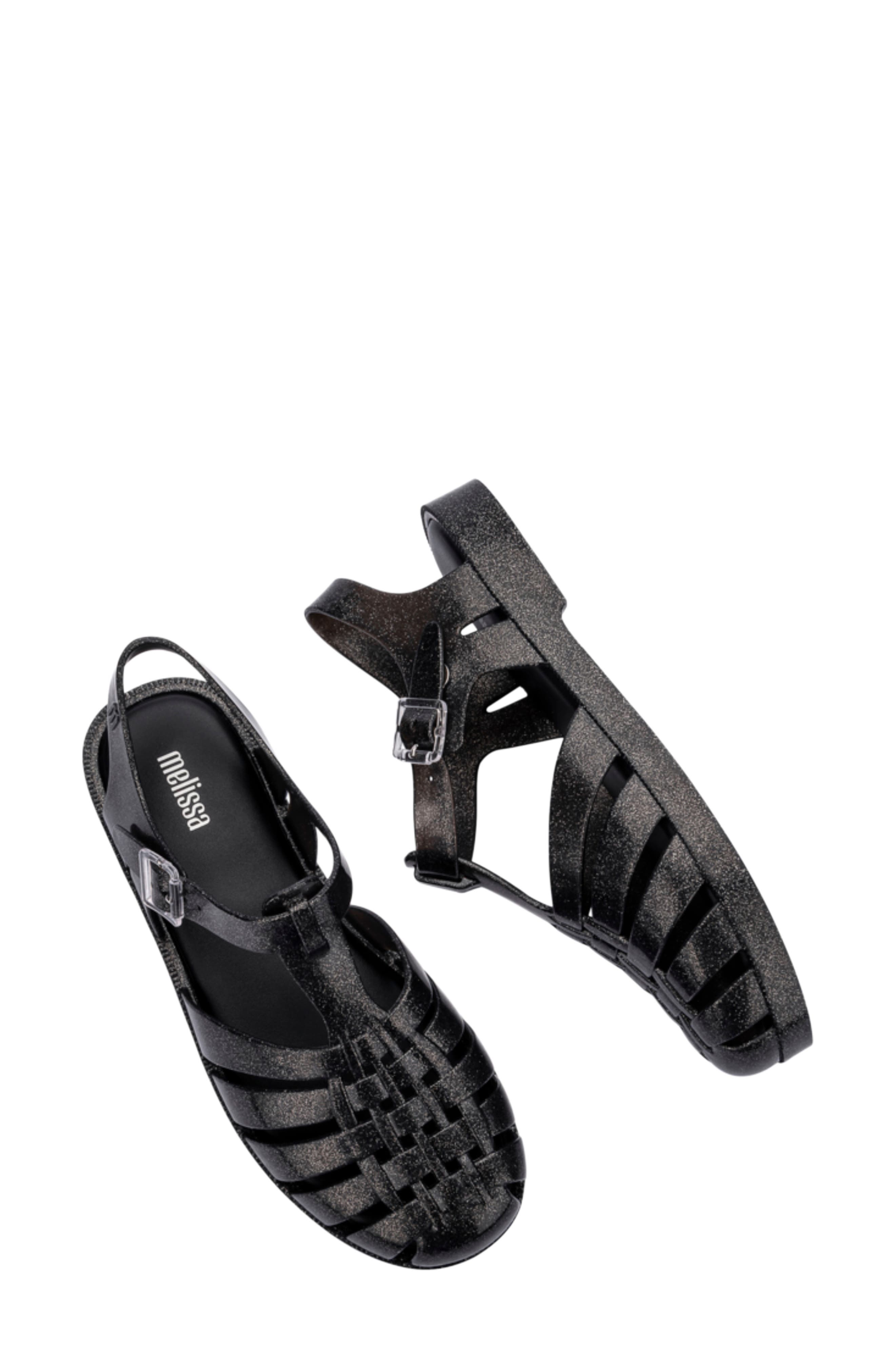 Melissa Possession Glitter Jelly Fisherman Sandal, Alternate, color, 