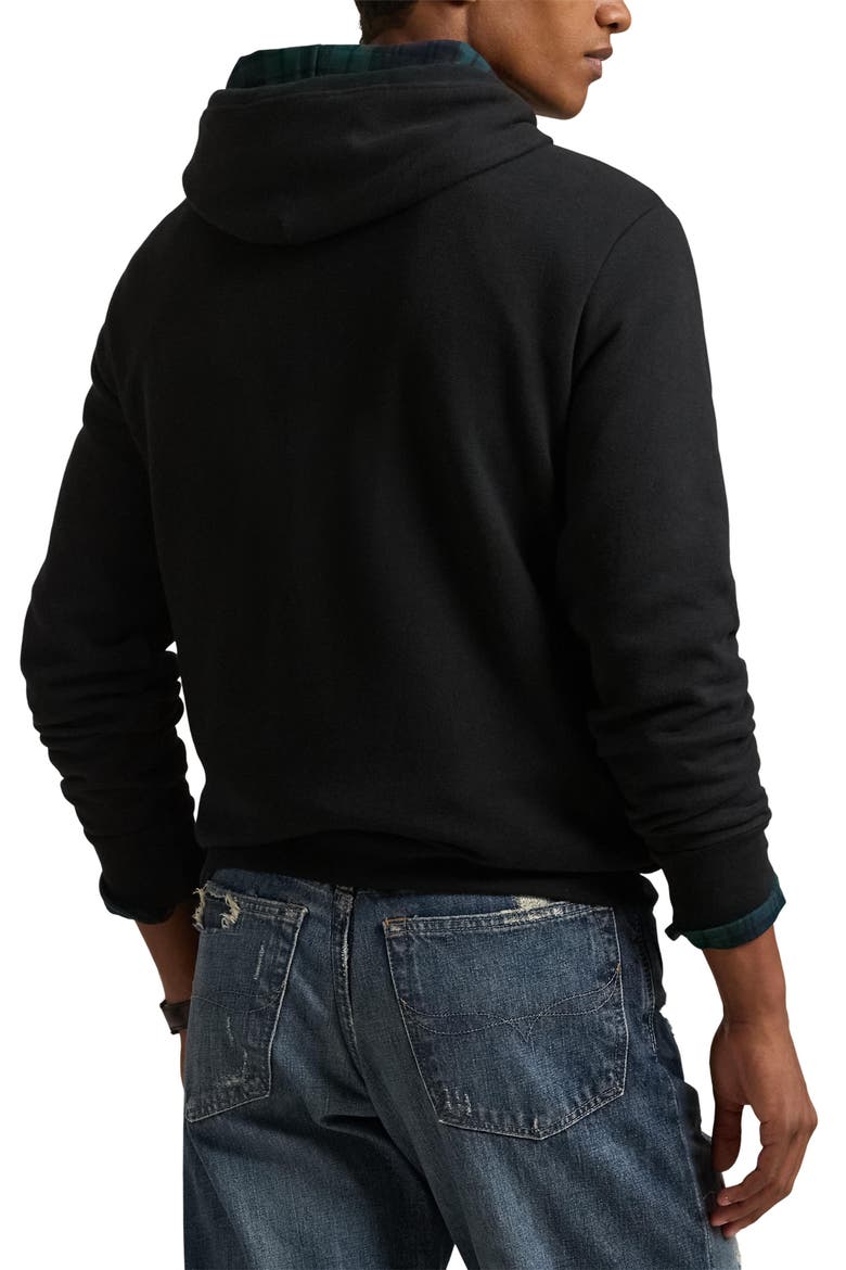 Big Pony Fleece Hoodie, Alternate, color, POLO BLACK