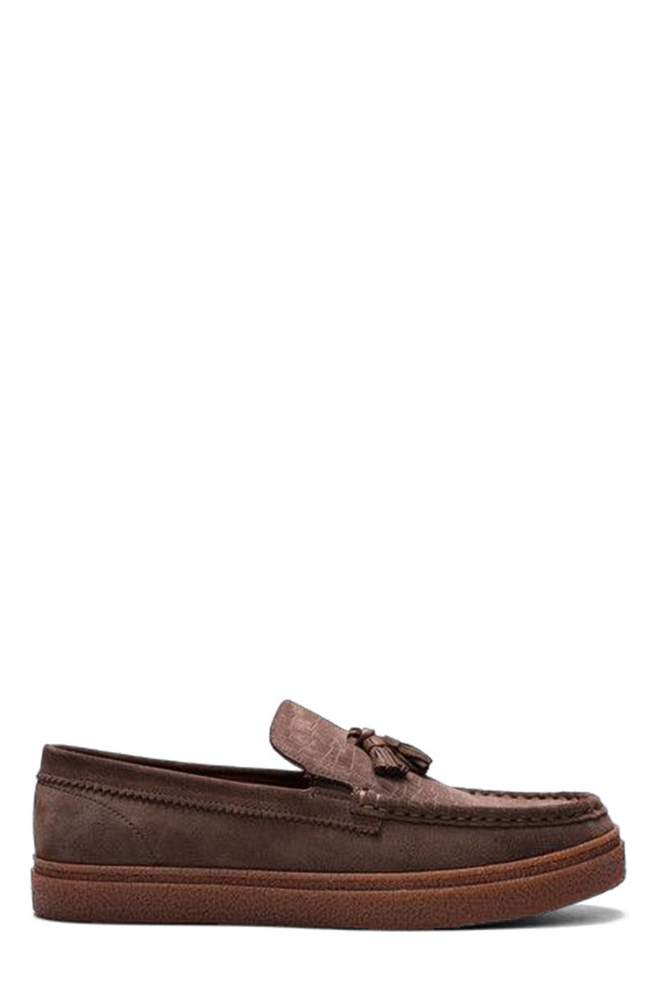 Baez Tassel Sneaker, Alternate, color, Saloon Brown Suede