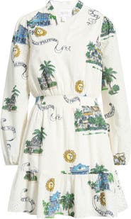Lilly Pulitzer® Axton Eyelet Long Sleeve Minidress