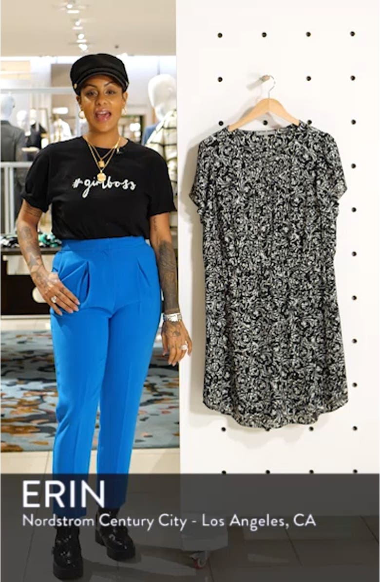 Daniel Rainn Print Pleat Front Dress, sales video thumbnail