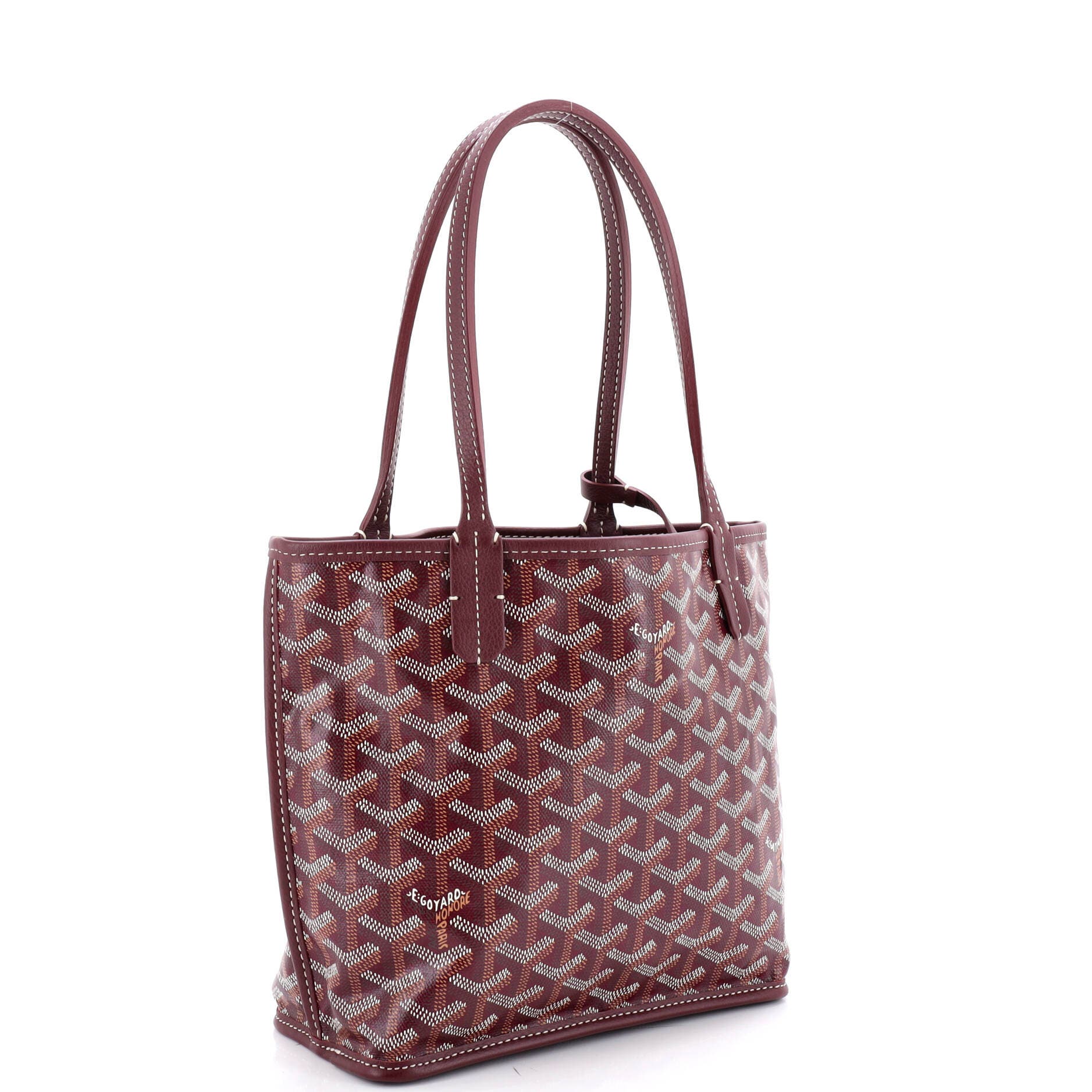 Pre-Owned Goyard Anjou Reversible Tote Coated Canvas Mini, Alternate, color, 