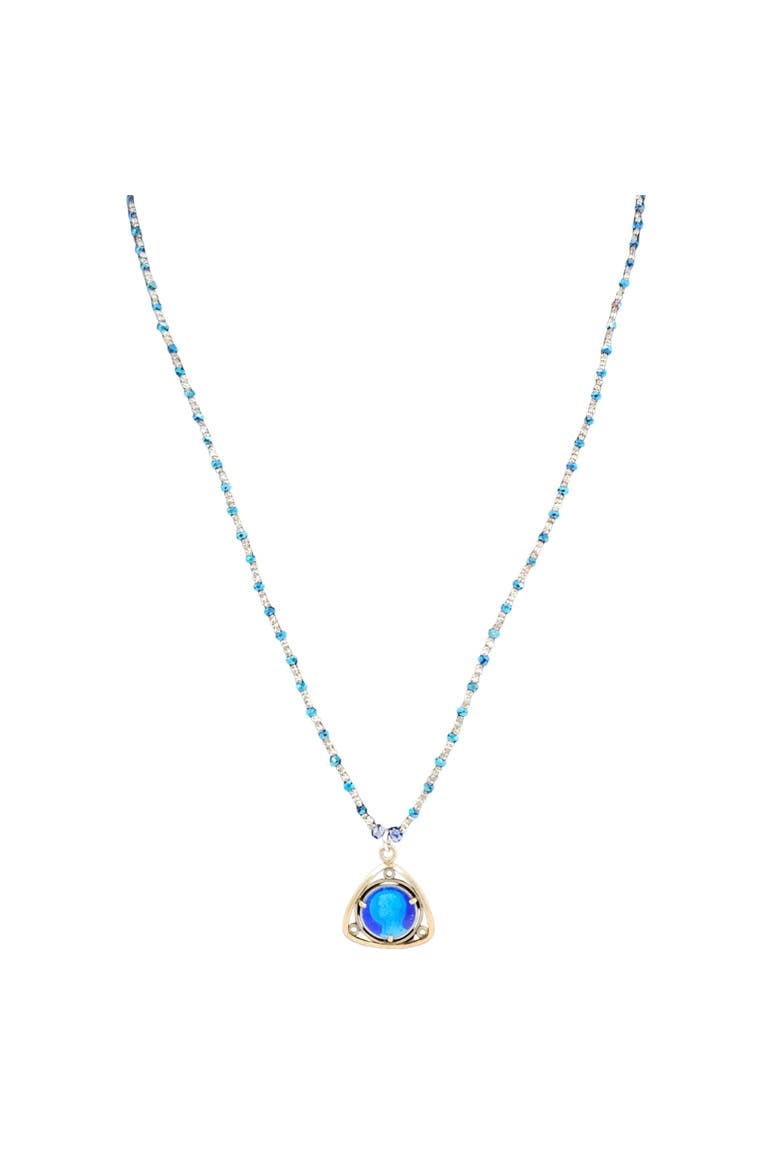 Vintage Blue Mary-2 Necklace, Main, color, Gold