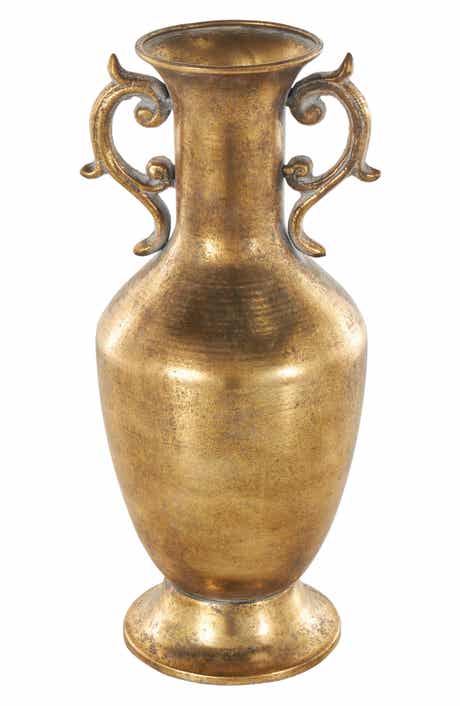 VIVIAN LUNE HOME Antiqued Metal Vase