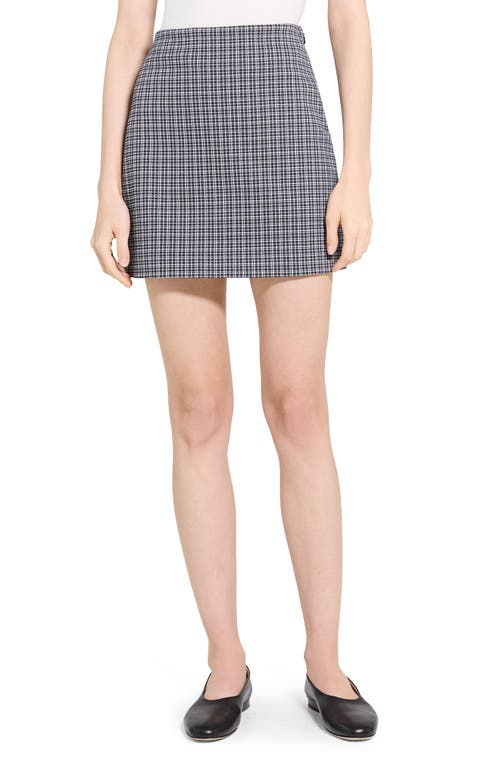 Theory Simple Knit A-line Miniskit In Blue