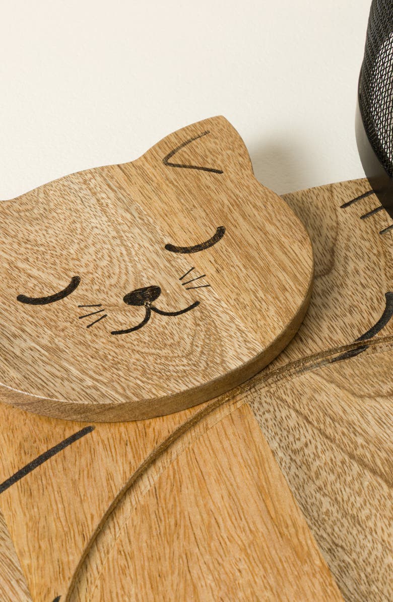Uncommon Goods Cozy Cat Serving Board & Cloche, Alternate, color, Multi
