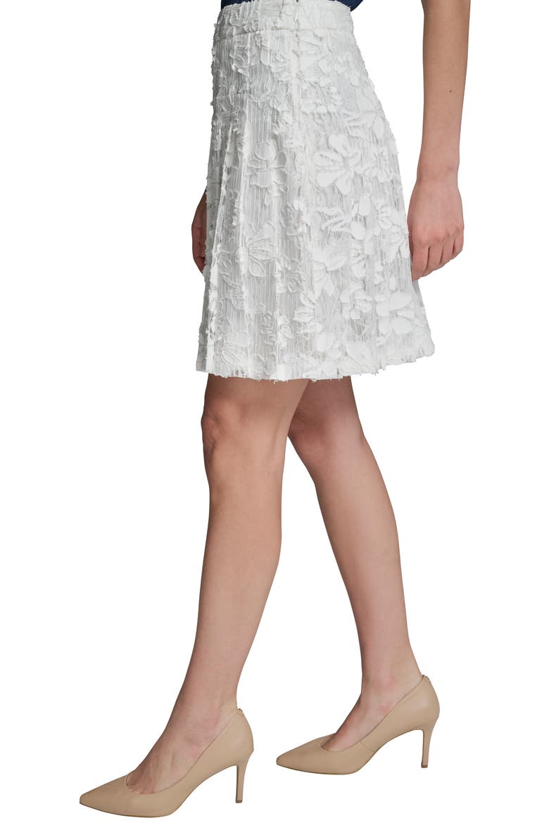 Floral Appliqué Cotton Blend Lace Skirt, Alternate, color, SOFT WHITE