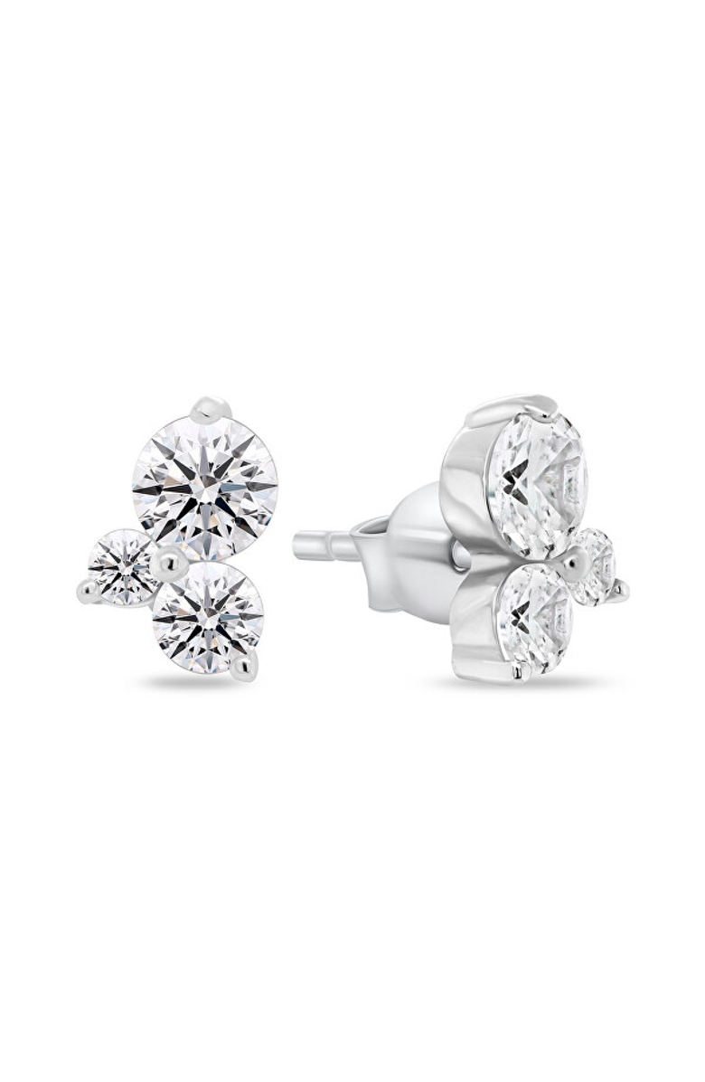 Donatello Gian Sterling Silver Tri Stone Earrings, Main, color, Silver