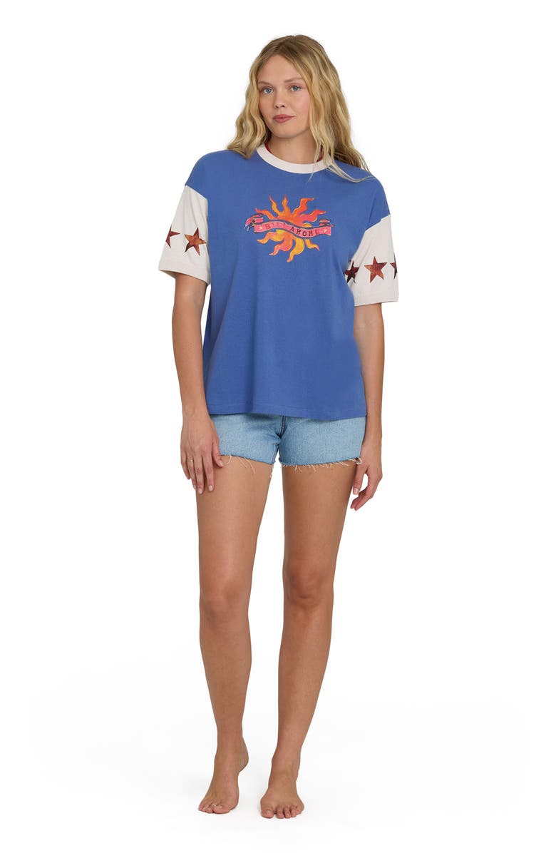 Billabong Tropics Co Graphic Ringer T-Shirt, Alternate, color, Dutch Blue