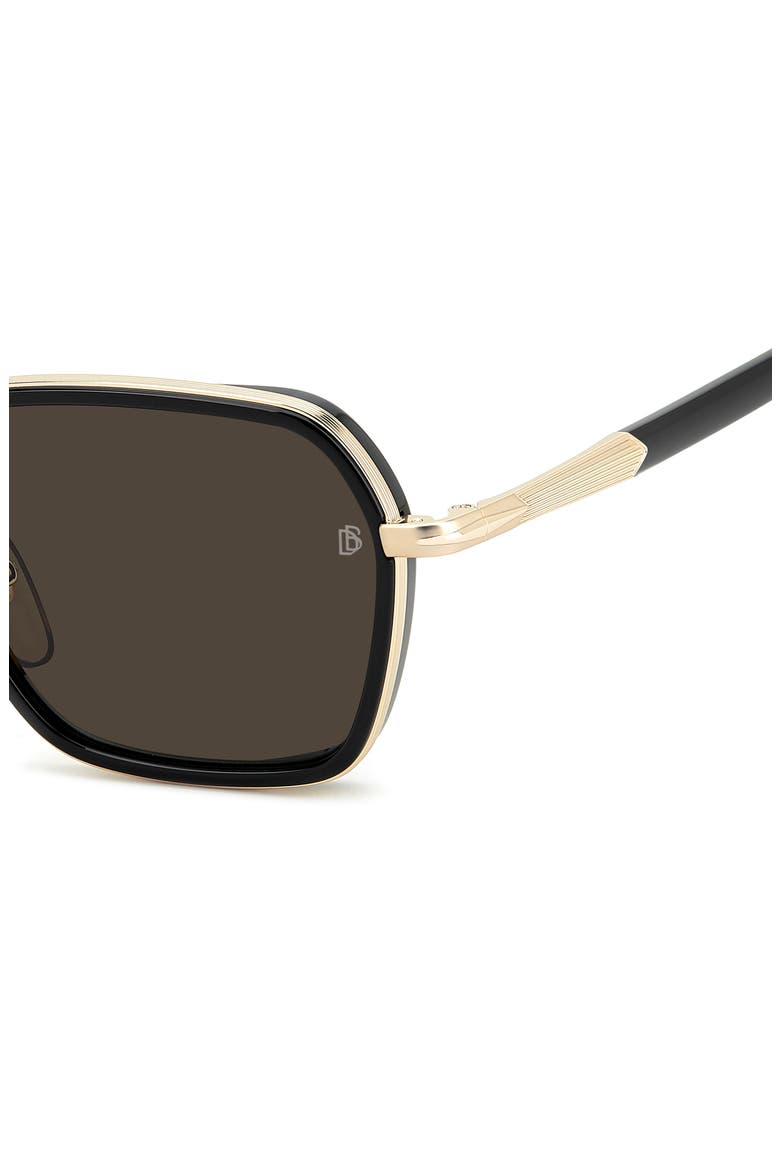 53mm Square Sunglasses, Alternate, color, GOLD BLACK/ GREY