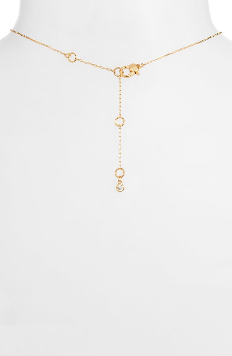 Kate Spade New York pavé round mini pendant necklace, Alternate, color, 