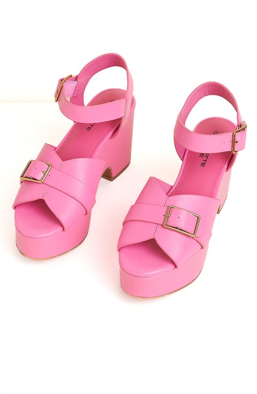 Charlotte Stone Raf Platform Sandal In Pink