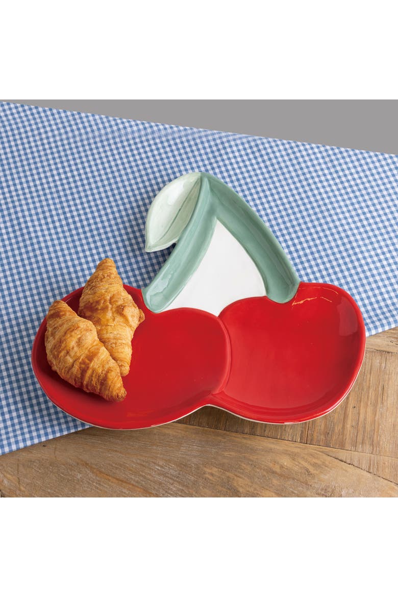 Dolomite Cherry Platter Multicolored for Spring Serving and Entertaining, Alternate, color, Multicolored