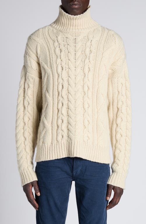 Tom Ford Wool-cashmere Rollneck Sweater In Aw102 Cream
