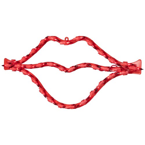 Northlight 17.5" Lighted Red Lips Valentine's Day Window Silhouette In Red