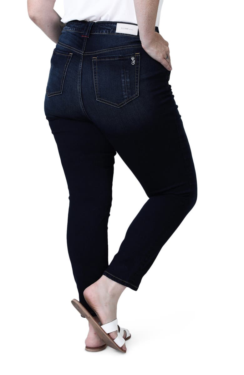 SLINK Jeans Pintuck High Waist Ankle Slim Jeans, Alternate, color, Brandy