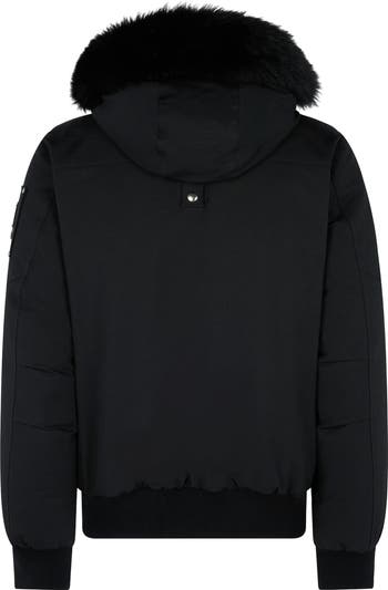 Original Genuine Shearling Trim Water & Wind Resistant 650 Fill Power Down Ballistic Bomber Jacket