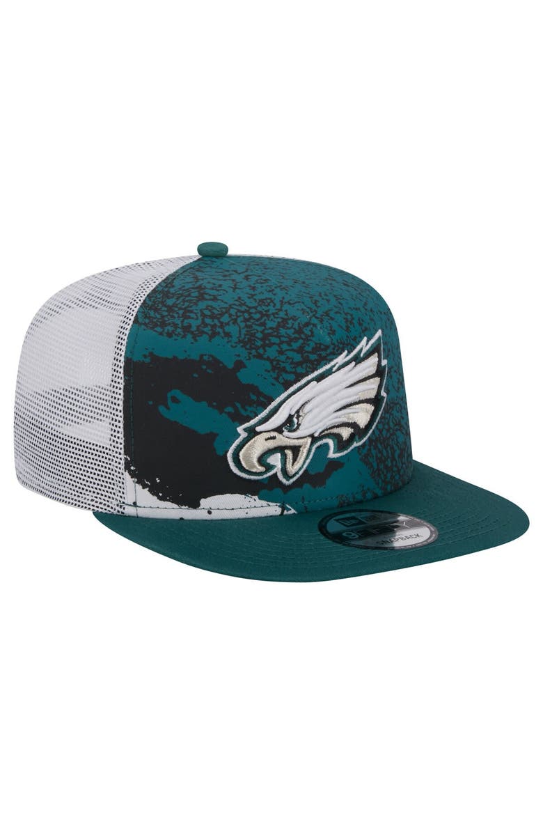 New Era Men's New Era Midnight Green Philadelphia Eagles Court Sport 9FIFTY Snapback Hat, Alternate, color, Green