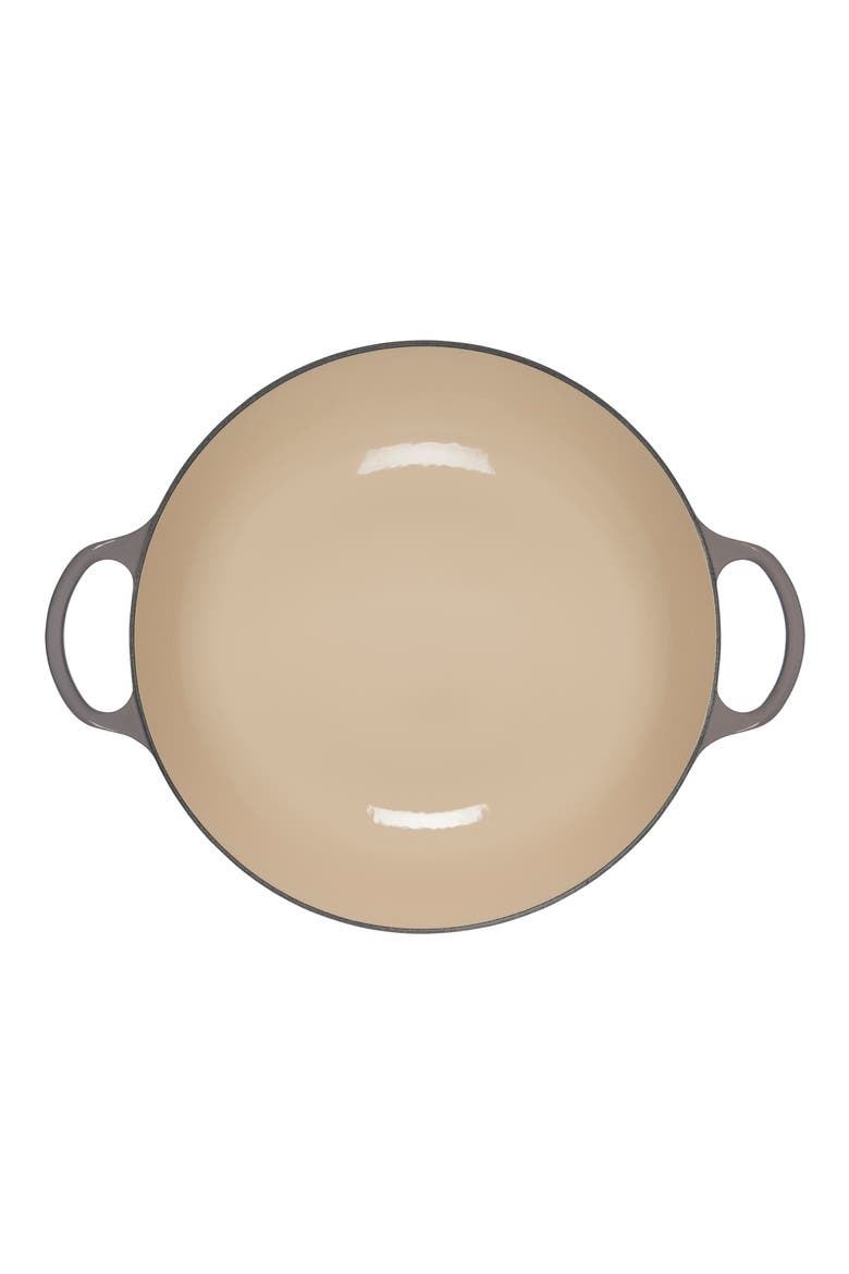 Signature 7.5-Quart Enameled Cast Iron Brazier, Alternate, color, OYSTER