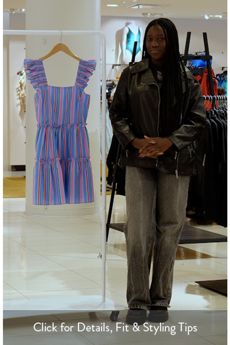 Jaimie Stripe Ruffle Tiered Minidress video