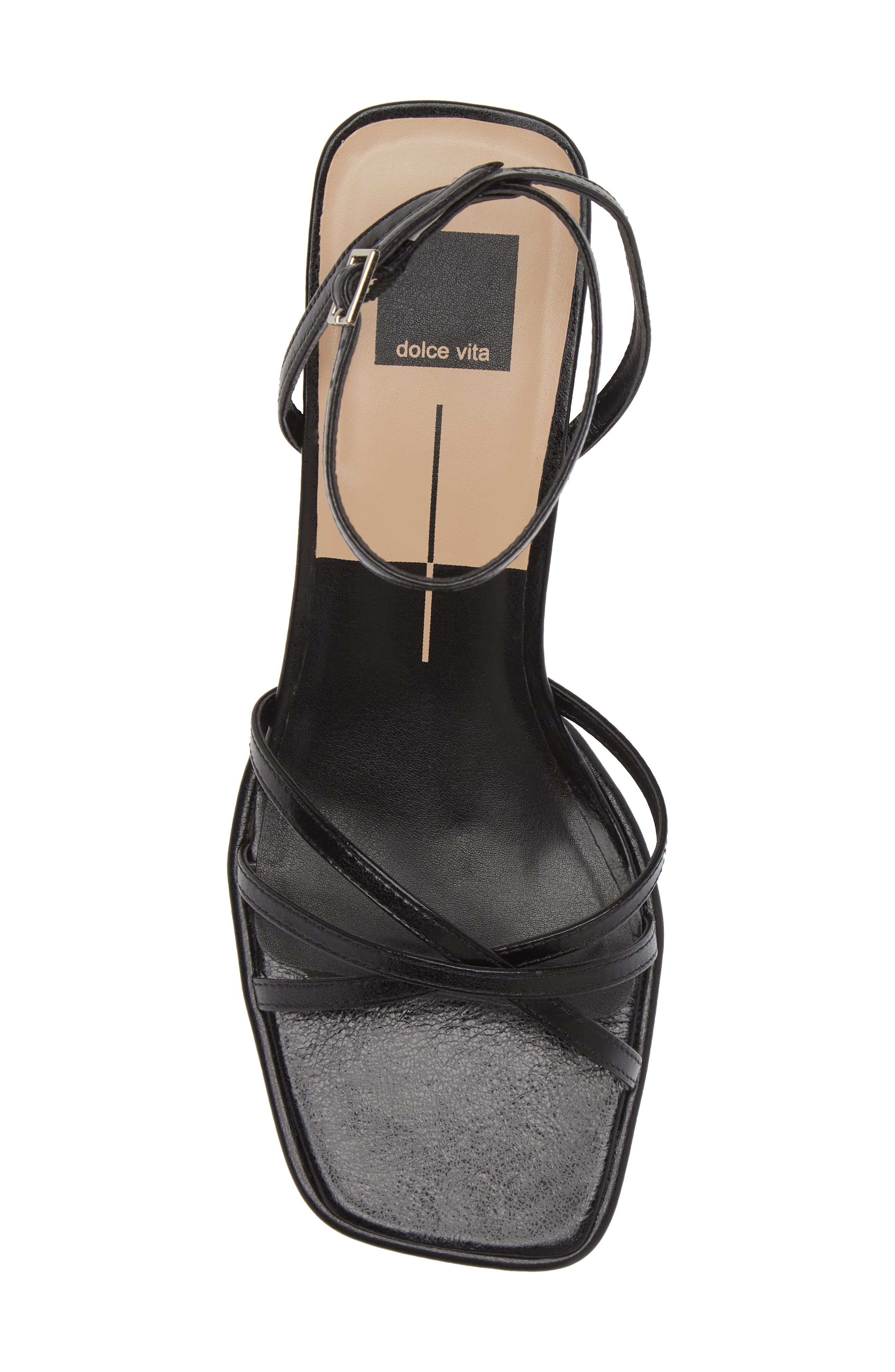 Dolce Vita Manji Ankle Strap Sandal, Alternate, color, Midnight Patent Leather