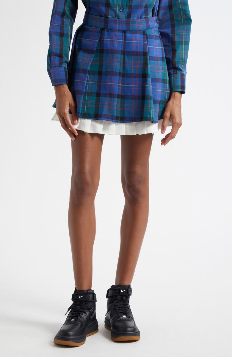 Melody Ehsani Layered Plaid Skirt, Main, color, 