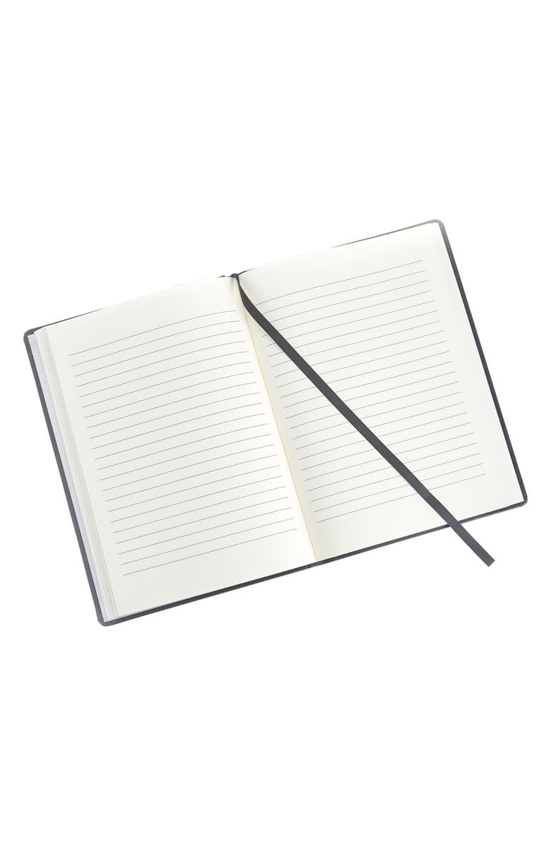 ROYCE New York Personalized Leather Journal, Alternate, color, Black - Deboss