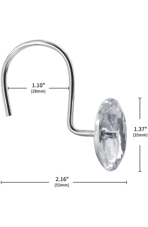 J&v Textiles J And V Textiles 12-piece Decorative Shower Curtain Rings Set