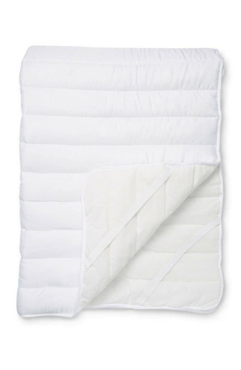 ELLA JAYNE HOME Big & Soft Fiber Bed Twin XL Mattress Pad - 39"x80", Main, color, White